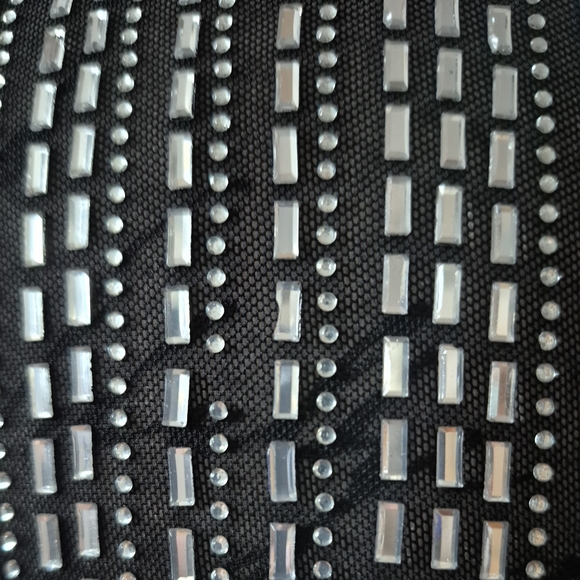 Black and Silver Sheer Whimsigoth Goth Dress Large - Picture 10 of 12